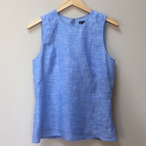 Fully Lined Linen Sleeveless Top
